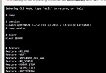 CleanFlight / BetaFlight – Commandes du « CLI » Naze32 CLI dump